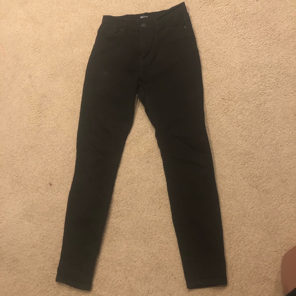 High waisted skinny jeans